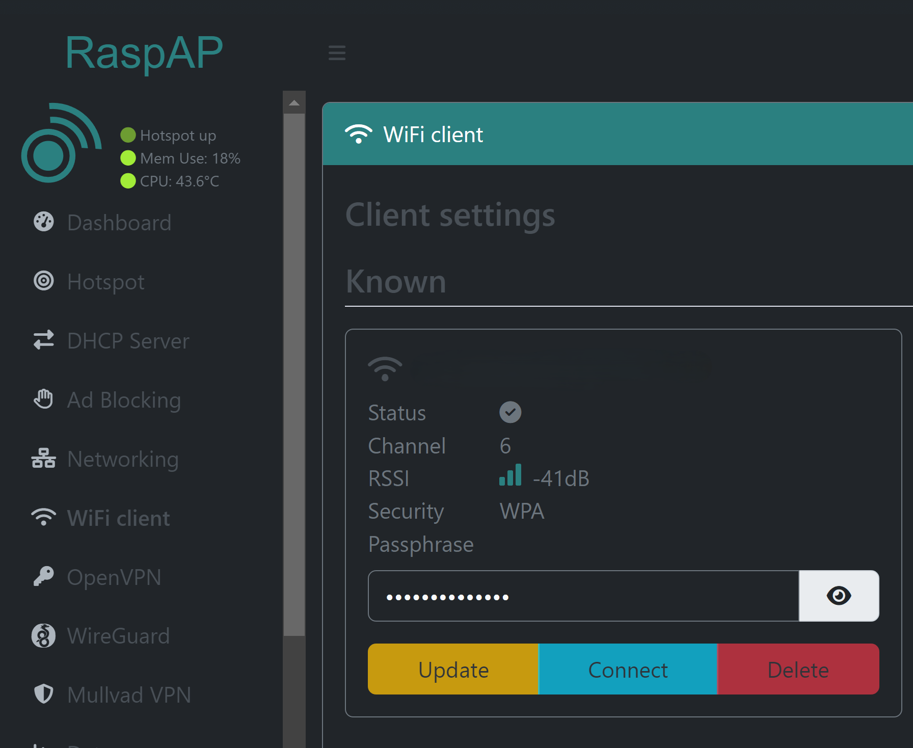 Connect to external WiFi